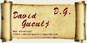 David Guculj vizit kartica